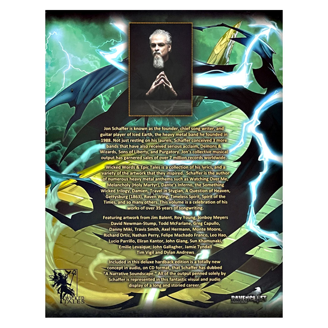 ICED EARTH Wicked Words & Epic Tales Book - Jon Boy Meyers Cover