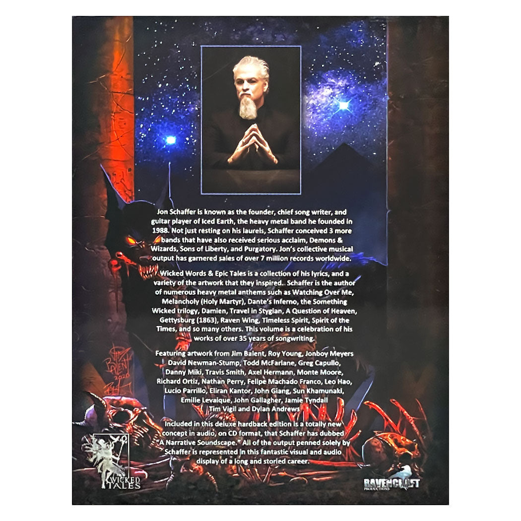ICED EARTH Wicked Words & Epic Tales Book - Jim Balent Cover