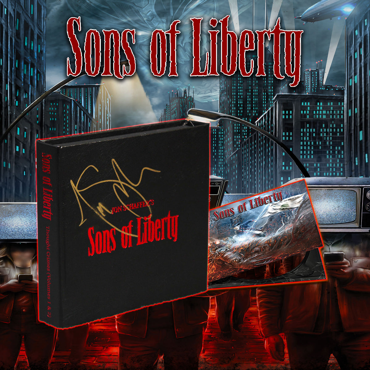 Sons of Liberty (Thought Crimes Volumes 1 & 2) Leather Box Collector's Edition CD (Signed - Gold Marker))